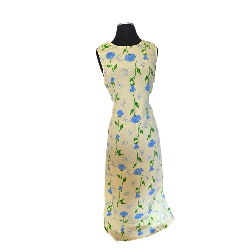 Darian vintage 90’s yellow floral dress size medium